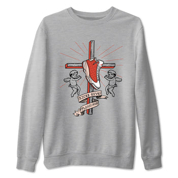 13s Dune Red shirts to match jordans Kicks Give Pleasures sneaker match tees Air Jordan 13 Dune Red SNRT Sneaker Tees streetwear brand Heather Grey 2 unisex cotton tee
