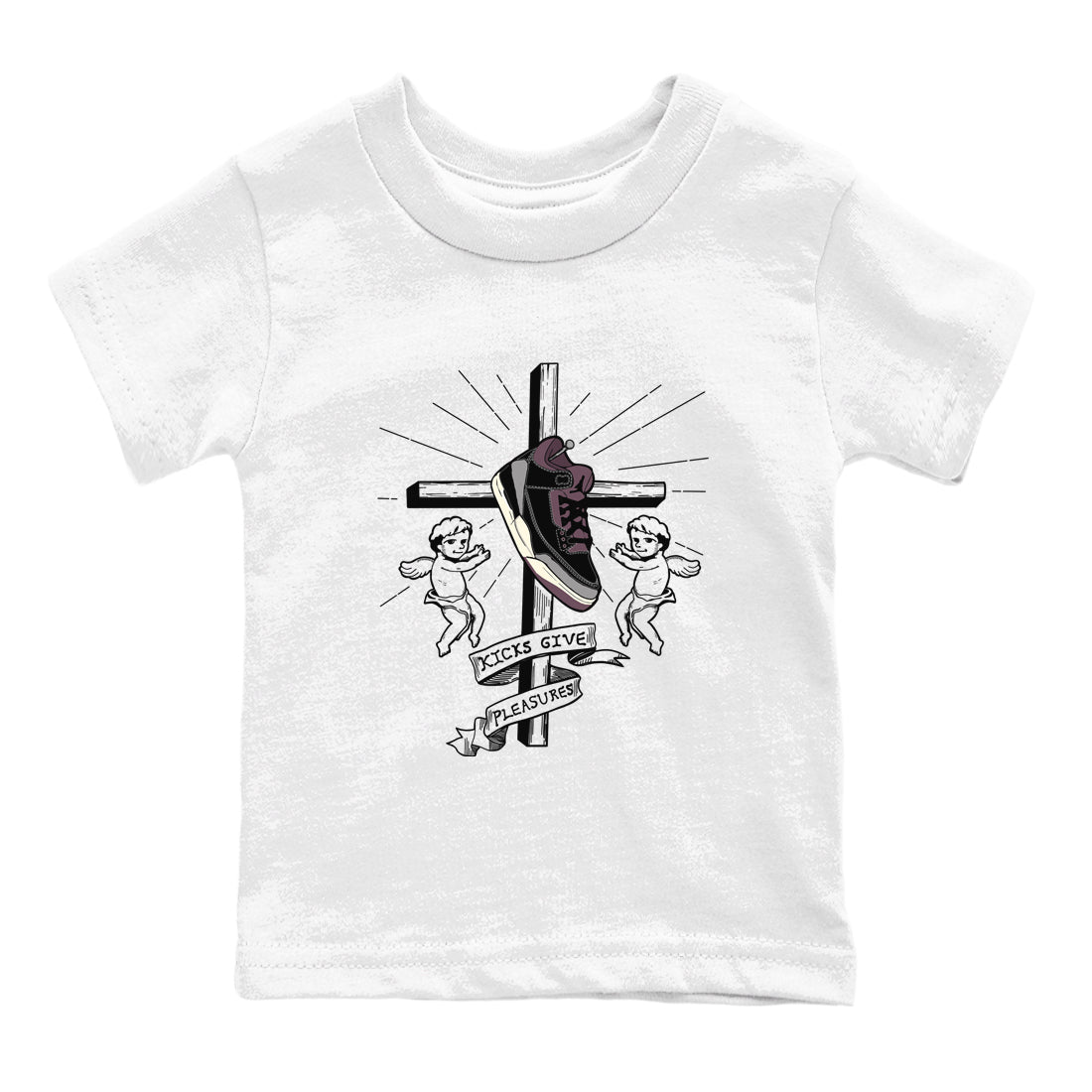 3s A Ma Maniere x Black shirts to match jordans Kicks Give Pleasures sneaker match tees A Ma Maniere x Air Jordan 3 “Black” SNRT Sneaker Tees streetwear brand Baby and Youth White 2 cotton tee