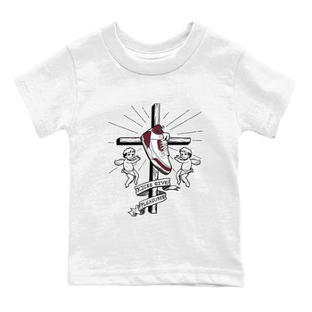 AJ3 A Ma Maniere x Burgundy Crush shirts to match jordans Kicks Give Pleasures sneaker match tees A Ma Maniére x Air Jordan 3 "Burgundy Crush" SNRT Sneaker Tees streetwear brand Baby and Youth White 2 cotton tee