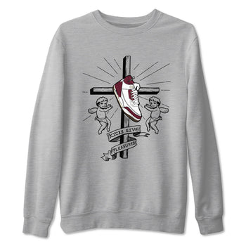 AJ3 A Ma Maniere x Burgundy Crush shirts to match jordans Kicks Give Pleasures sneaker match tees A Ma Maniére x Air Jordan 3 "Burgundy Crush" SNRT Sneaker Tees streetwear brand Heather Grey 2 unisex cotton tee