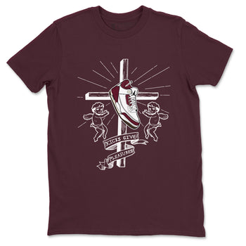AJ3 A Ma Maniere x Burgundy Crush shirts to match jordans Kicks Give Pleasures sneaker match tees A Ma Maniére x Air Jordan 3 "Burgundy Crush" SNRT Sneaker Tees streetwear brand Maroon 2 unisex cotton tee