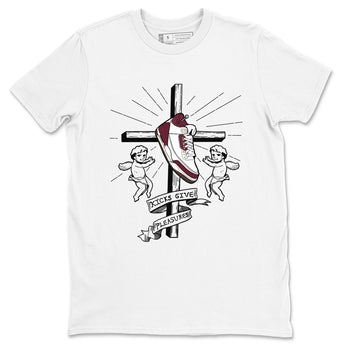 AJ3 A Ma Maniere x Burgundy Crush shirts to match jordans Kicks Give Pleasures sneaker match tees A Ma Maniére x Air Jordan 3 "Burgundy Crush" SNRT Sneaker Tees streetwear brand White 2 unisex cotton tee