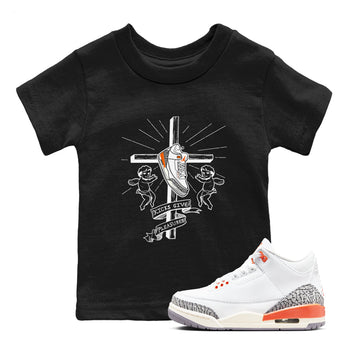 AJ3 Georgia Peach shirt to match jordans Kicks Give Pleasures sneaker tees Air Jordan 3 Georgia Peach SNRT sneaker release tees baby toddler Black 1 cotton Shirt