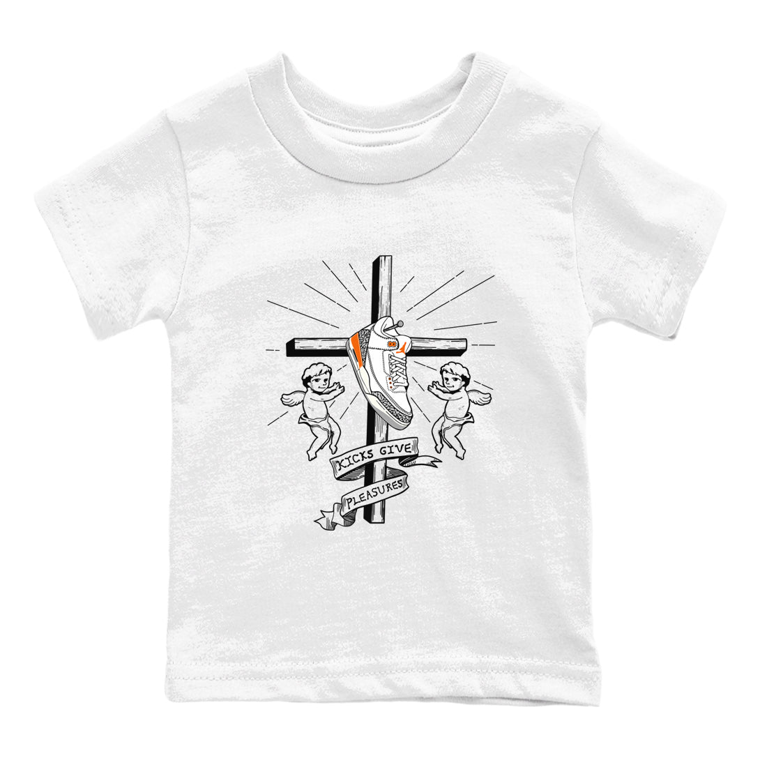 AJ3 Georgia Peach shirt to match jordans Kicks Give Pleasures sneaker tees Air Jordan 3 Georgia Peach SNRT sneaker release tees baby toddler White 2 cotton Shirt