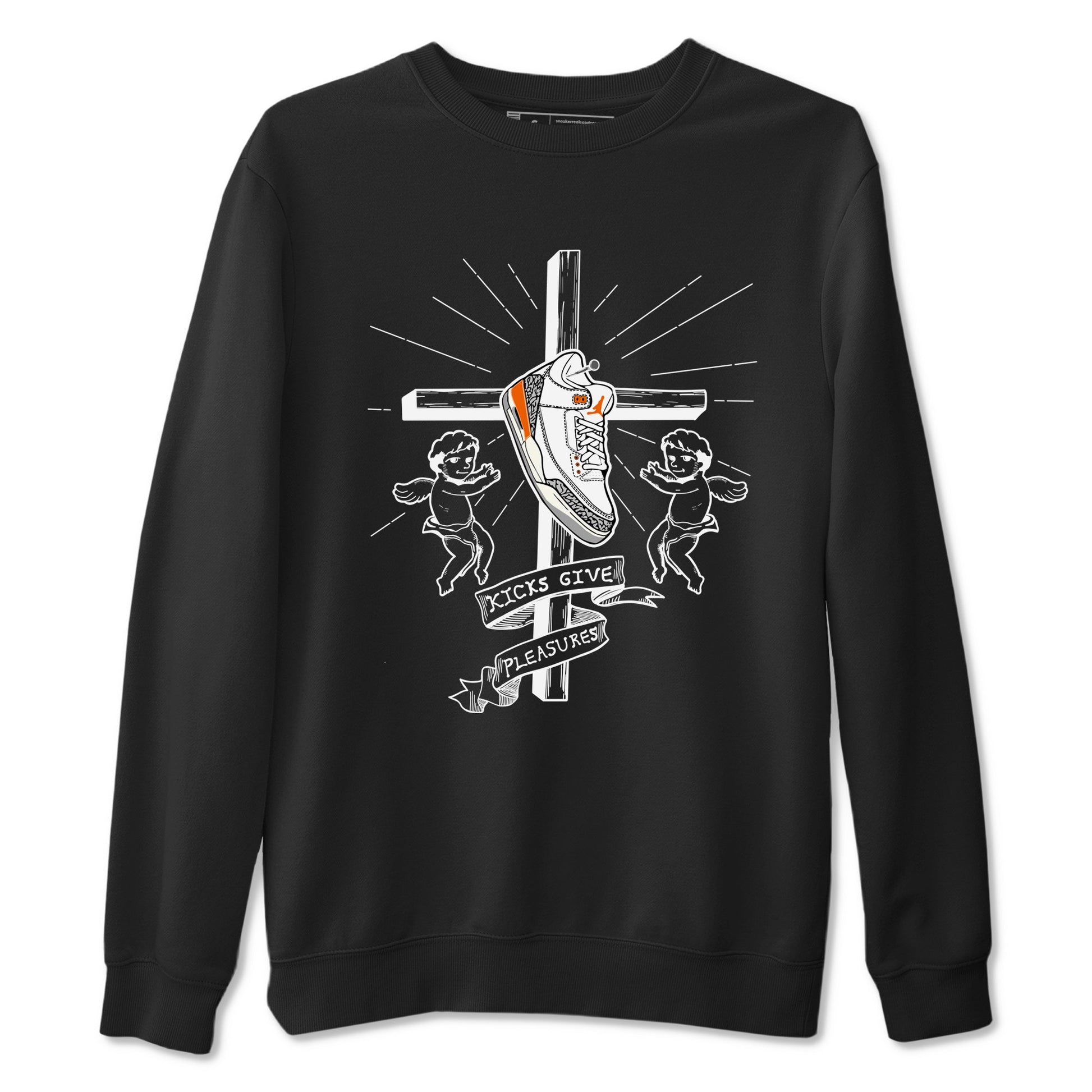 AJ3 Georgia Peach shirt to match jordans Kicks Give Pleasures sneaker tees Air Jordan 3 Georgia Peach SNRT Sneaker Release Tees unisex cotton Black 2 crew neck shirt