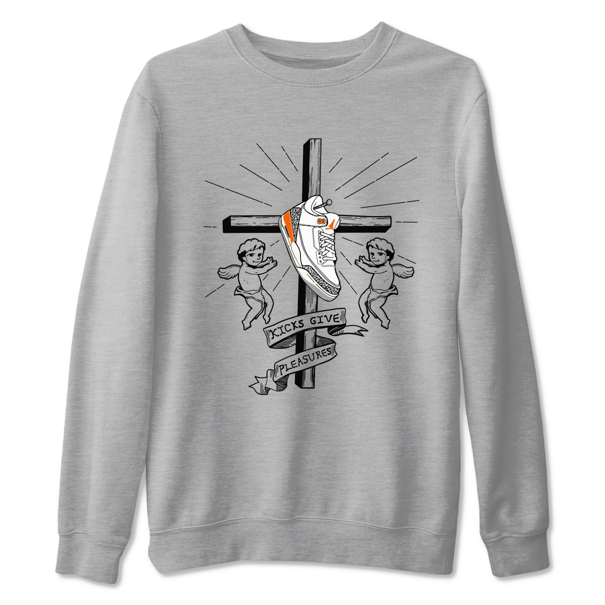 AJ3 Georgia Peach shirt to match jordans Kicks Give Pleasures sneaker tees Air Jordan 3 Georgia Peach SNRT Sneaker Release Tees unisex cotton Heather Grey 2 crew neck shirt