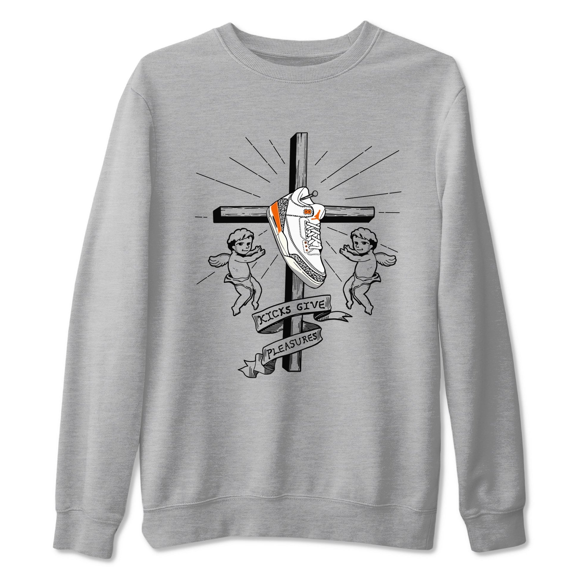 AJ3 Georgia Peach shirt to match jordans Kicks Give Pleasures sneaker tees Air Jordan 3 Georgia Peach SNRT Sneaker Release Tees unisex cotton Heather Grey 2 crew neck shirt