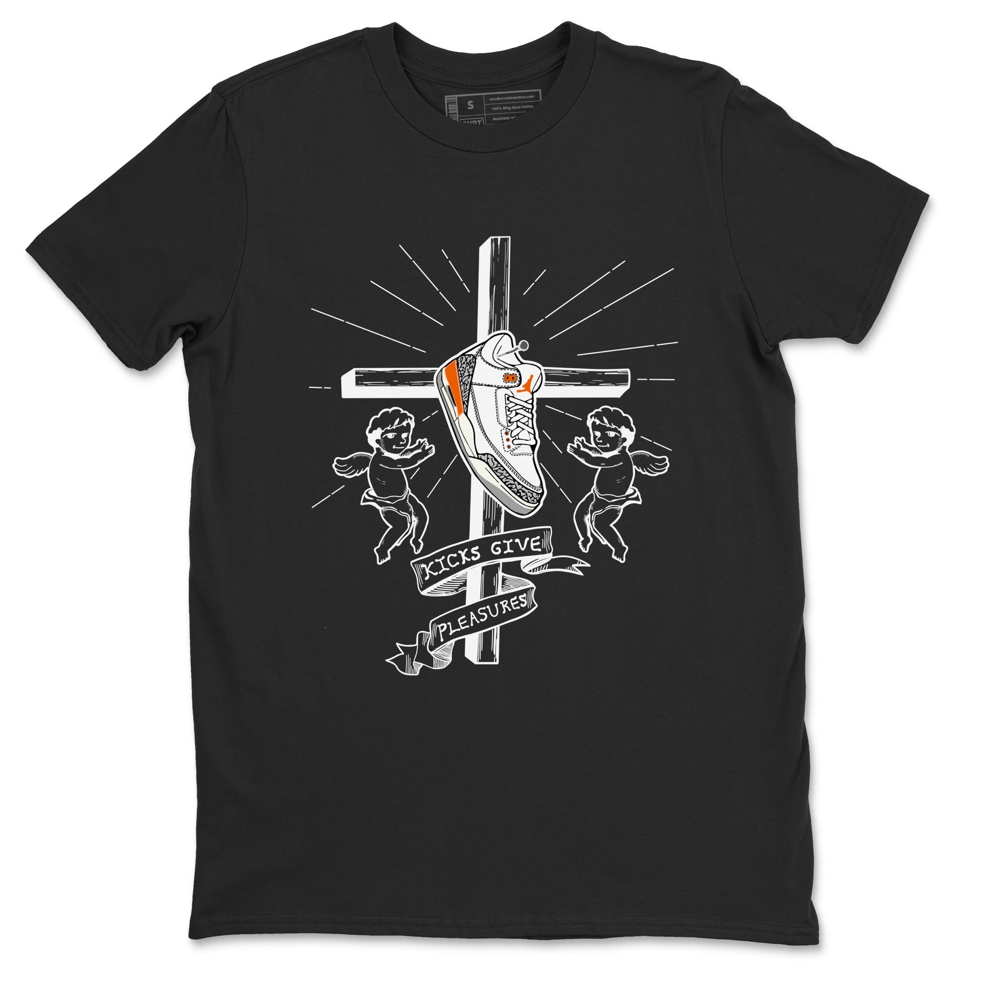 AJ3 Georgia Peach shirt to match jordans Kicks Give Pleasures sneaker tees Air Jordan 3 Georgia Peach SNRT Sneaker Release Tees unisex cotton Black 2 crew neck shirt