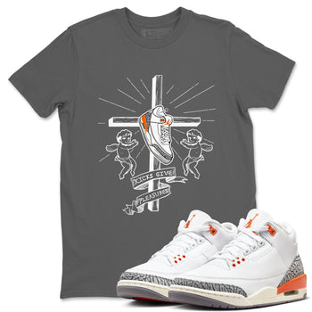 AJ3 Georgia Peach shirt to match jordans Kicks Give Pleasures sneaker tees Air Jordan 3 Georgia Peach SNRT Sneaker Release Tees unisex cotton Cool Grey 1 crew neck shirt