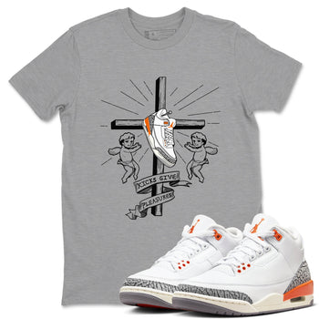 AJ3 Georgia Peach shirt to match jordans Kicks Give Pleasures sneaker tees Air Jordan 3 Georgia Peach SNRT Sneaker Release Tees unisex cotton Heather Grey 1 crew neck shirt