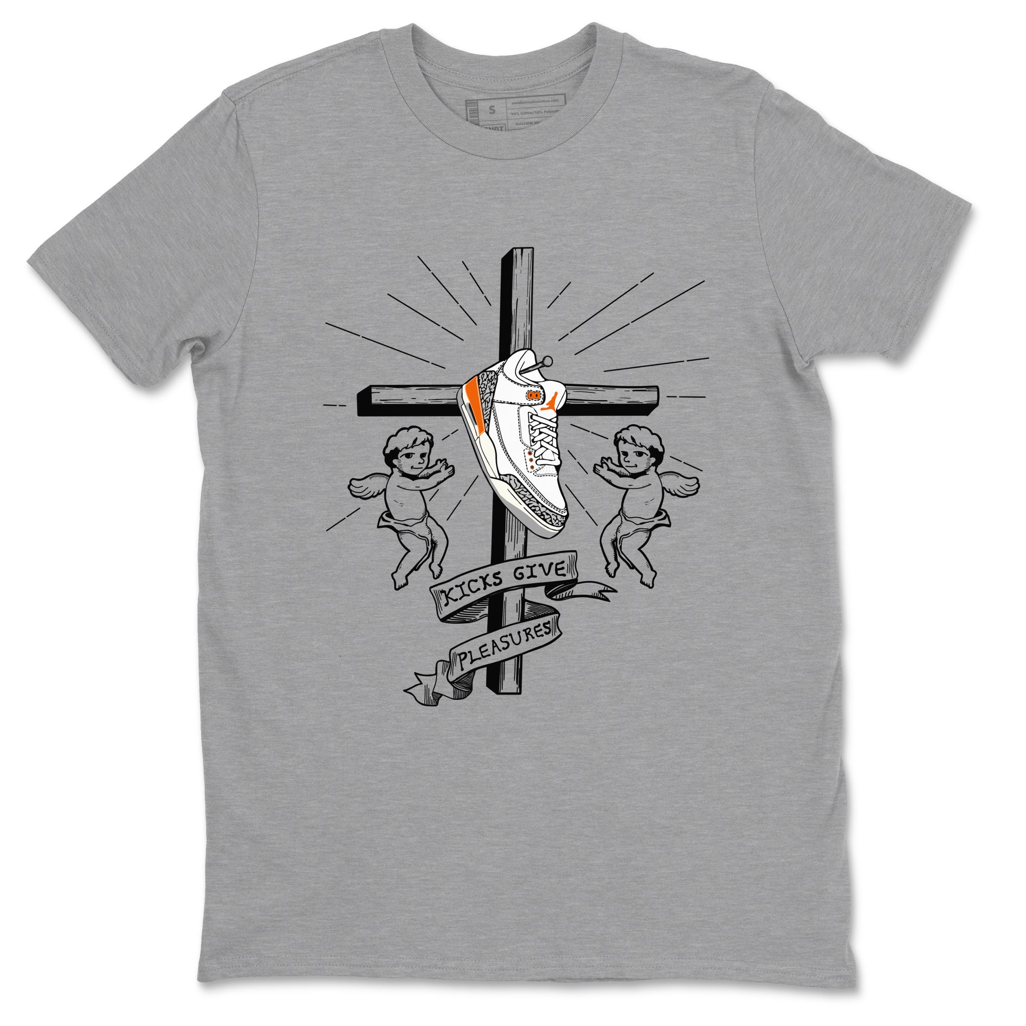 AJ3 Georgia Peach shirt to match jordans Kicks Give Pleasures sneaker tees Air Jordan 3 Georgia Peach SNRT Sneaker Release Tees unisex cotton Heather Grey 2 crew neck shirt