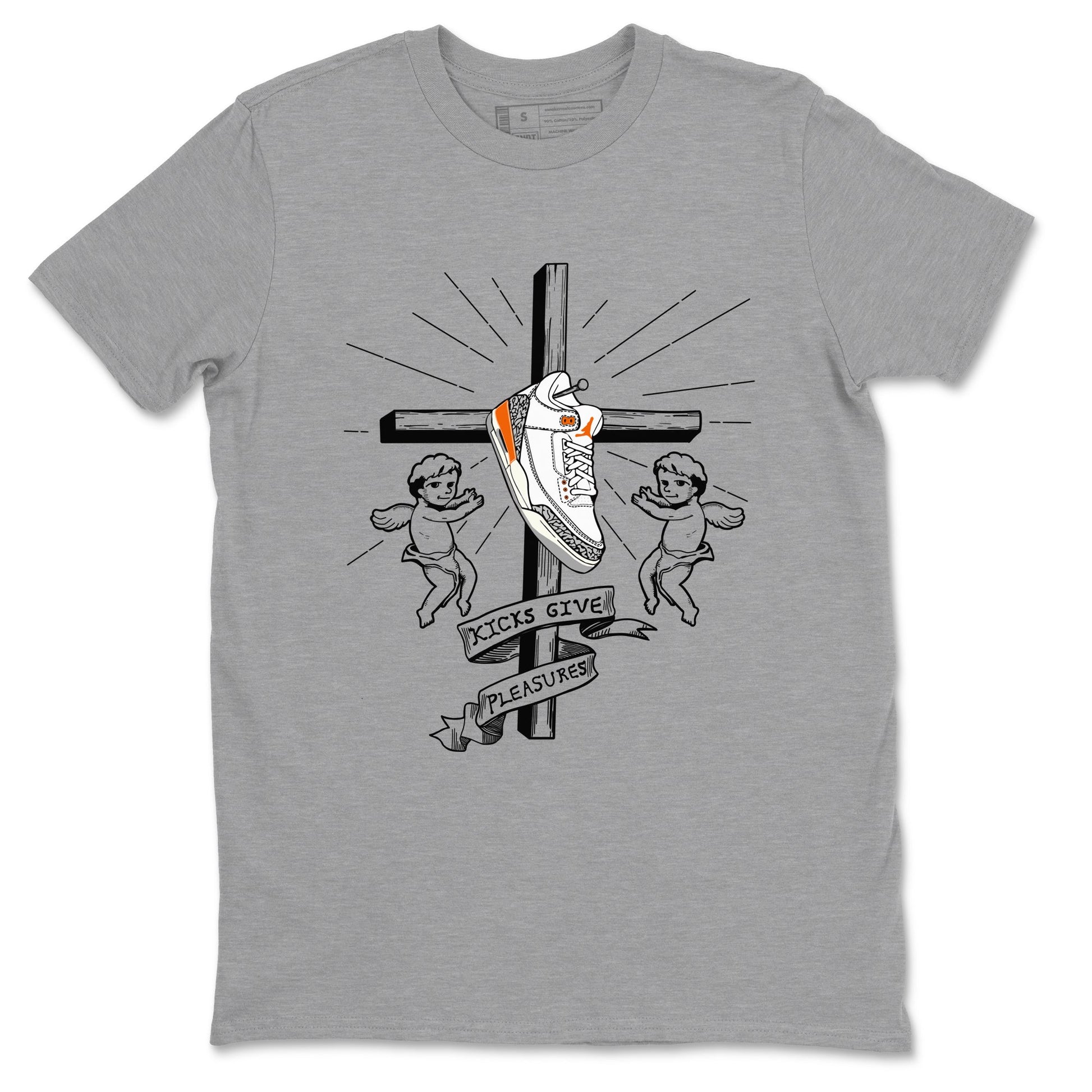 AJ3 Georgia Peach shirt to match jordans Kicks Give Pleasures sneaker tees Air Jordan 3 Georgia Peach SNRT Sneaker Release Tees unisex cotton Heather Grey 2 crew neck shirt