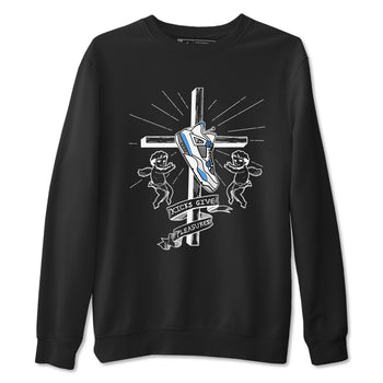 4s Military Blue shirt to match jordans Kicks Give Pleasures sneaker tees Air Jordan 4 Military Blue SNRT Sneaker Release Tees unisex cotton Black 2 crew neck shirt