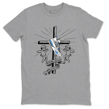 4s Military Blue shirt to match jordans Kicks Give Pleasures sneaker tees Air Jordan 4 Military Blue SNRT Sneaker Release Tees unisex cotton Heather Grey 2 crew neck shirt