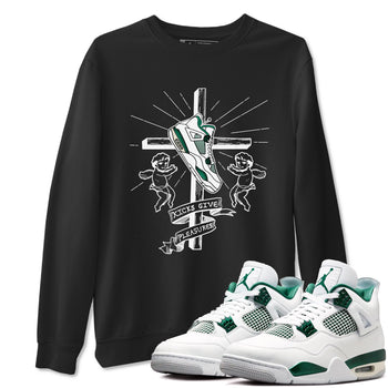 4s Oxidized Green shirts to match jordans Kicks Give Pleasures sneaker match tees Air Jordan 4 Oxidized Green SNRT Sneaker Tees streetwear brand Black 1 unisex cotton tee