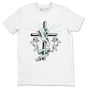 4s Oxidized Green shirts to match jordans Kicks Give Pleasures sneaker match tees Air Jordan 4 Oxidized Green SNRT Sneaker Tees streetwear brand White 2 unisex cotton tee