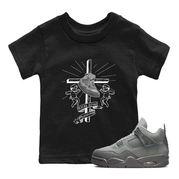 4s Wet Cement shirts to match jordans Kicks Give Pleasures sneaker match tees Air Jordan 4 SE Wet Cement SNRT Sneaker Release Tees Youth Baby Black 1 crew neck shirts