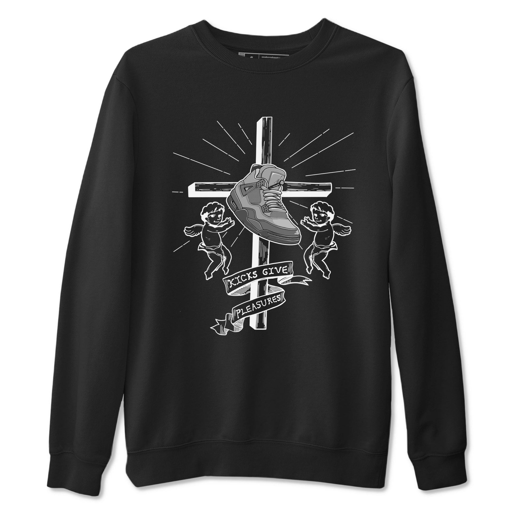 4s Wet Cement shirts to match jordans Kicks Give Pleasures sneaker match tees Air Jordan 4 SE Wet Cement SNRT Sneaker Release Tees unisex cotton Black 2 crew neck shirts