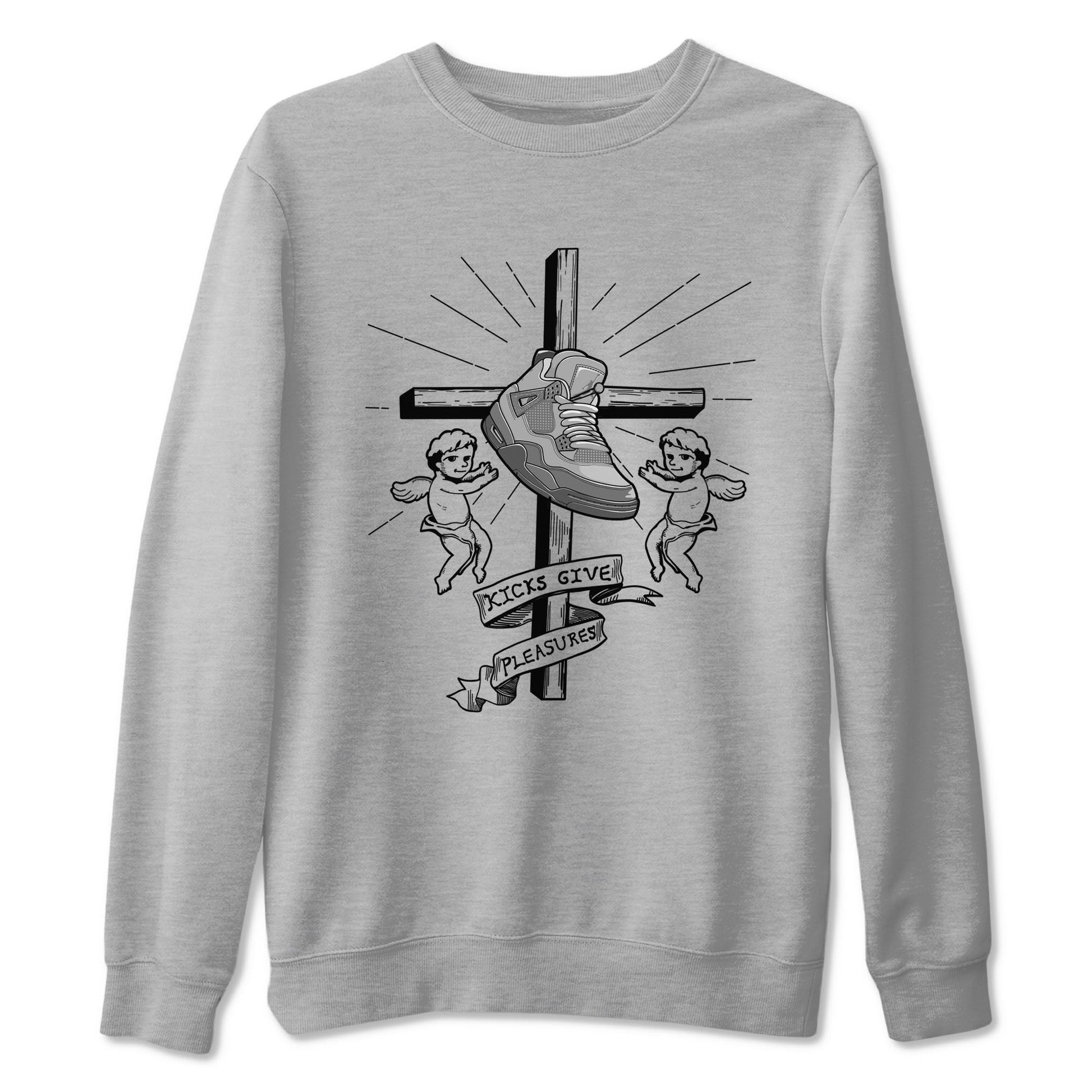 4s Wet Cement shirts to match jordans Kicks Give Pleasures sneaker match tees Air Jordan 4 SE Wet Cement SNRT Sneaker Release Tees unisex cotton Heather Grey 2 crew neck shirts