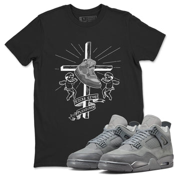 4s Wet Cement shirts to match jordans Kicks Give Pleasures sneaker match tees Air Jordan 4 SE Wet Cement SNRT Sneaker Release Tees unisex cotton Black 1 crew neck shirts