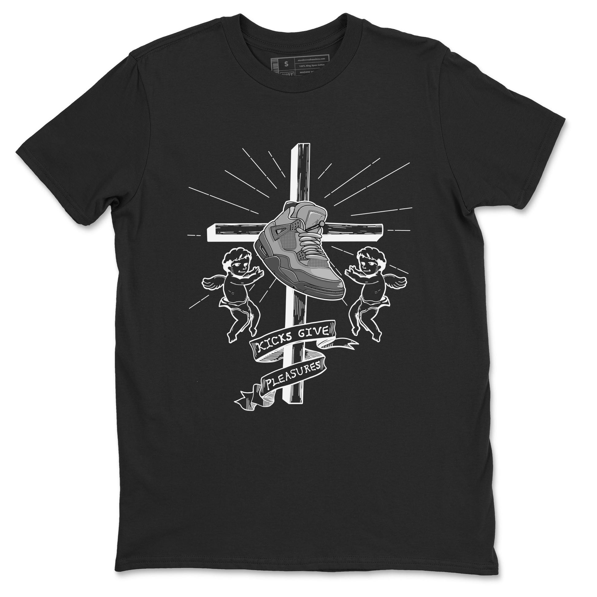 4s Wet Cement shirts to match jordans Kicks Give Pleasures sneaker match tees Air Jordan 4 SE Wet Cement SNRT Sneaker Release Tees unisex cotton Black 2 crew neck shirts