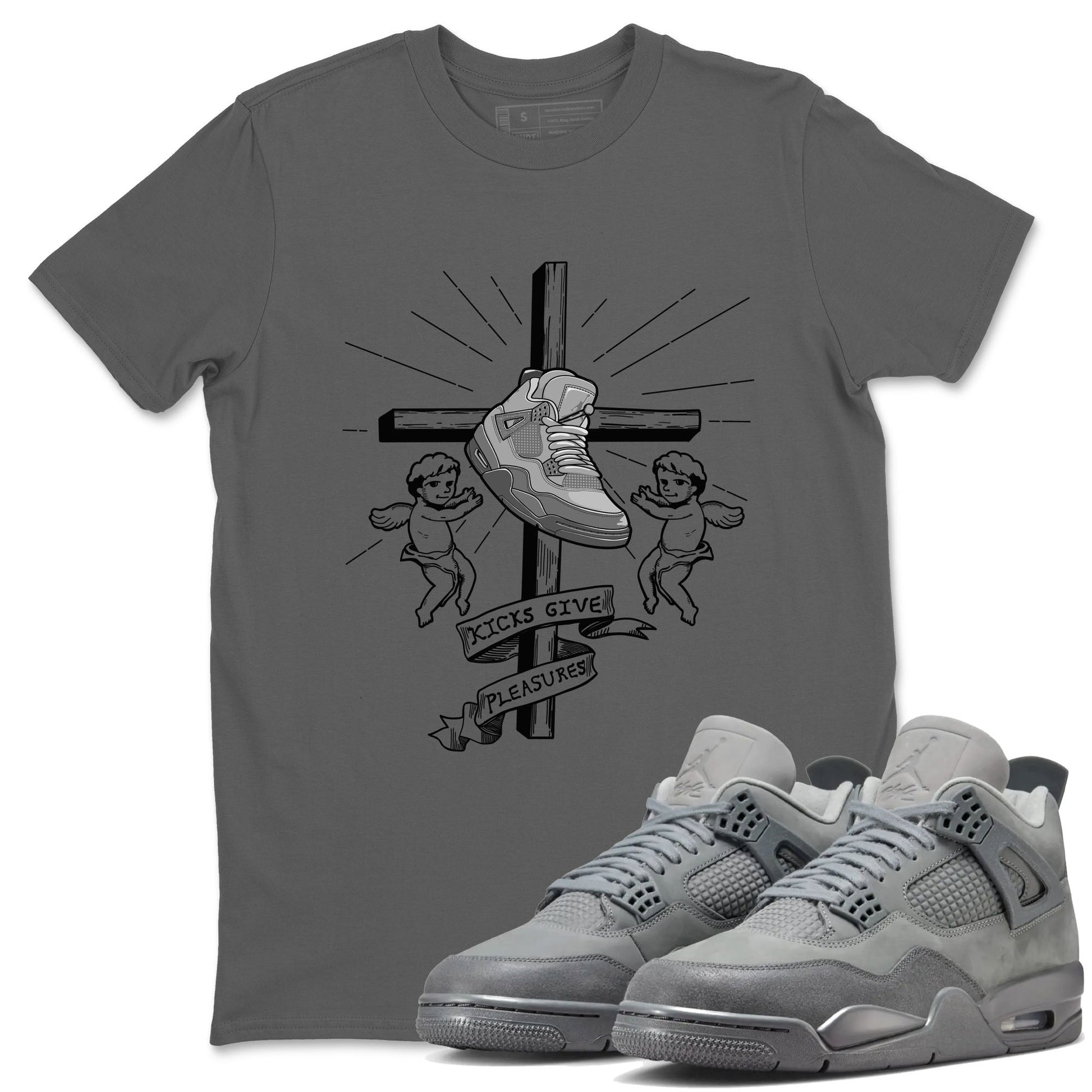 4s Wet Cement shirts to match jordans Kicks Give Pleasures sneaker match tees Air Jordan 4 SE Wet Cement SNRT Sneaker Release Tees unisex cotton Cool Grey 1 crew neck shirts