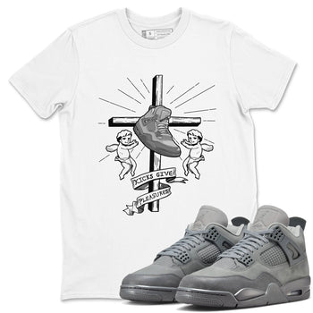 4s Wet Cement shirts to match jordans Kicks Give Pleasures sneaker match tees Air Jordan 4 SE Wet Cement SNRT Sneaker Release Tees unisex cotton White 1 crew neck shirts