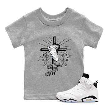 6s White Black shirt to match jordans Kicks Give Pleasures sneaker tees Air Jordan 6 White Black SNRT sneaker release tees baby toddler Heather Grey 1 cotton Shirt
