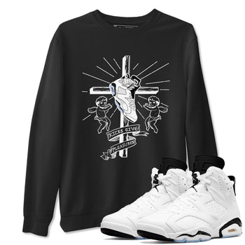 6s White Black shirt to match jordans Kicks Give Pleasures sneaker tees Air Jordan 6 White Black SNRT Sneaker Release Tees unisex cotton Black 1 crew neck shirt