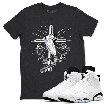 6s White Black shirt to match jordans Kicks Give Pleasures sneaker tees Air Jordan 6 White Black SNRT Sneaker Release Tees unisex cotton Charcoal Heather 1 crew neck shirt