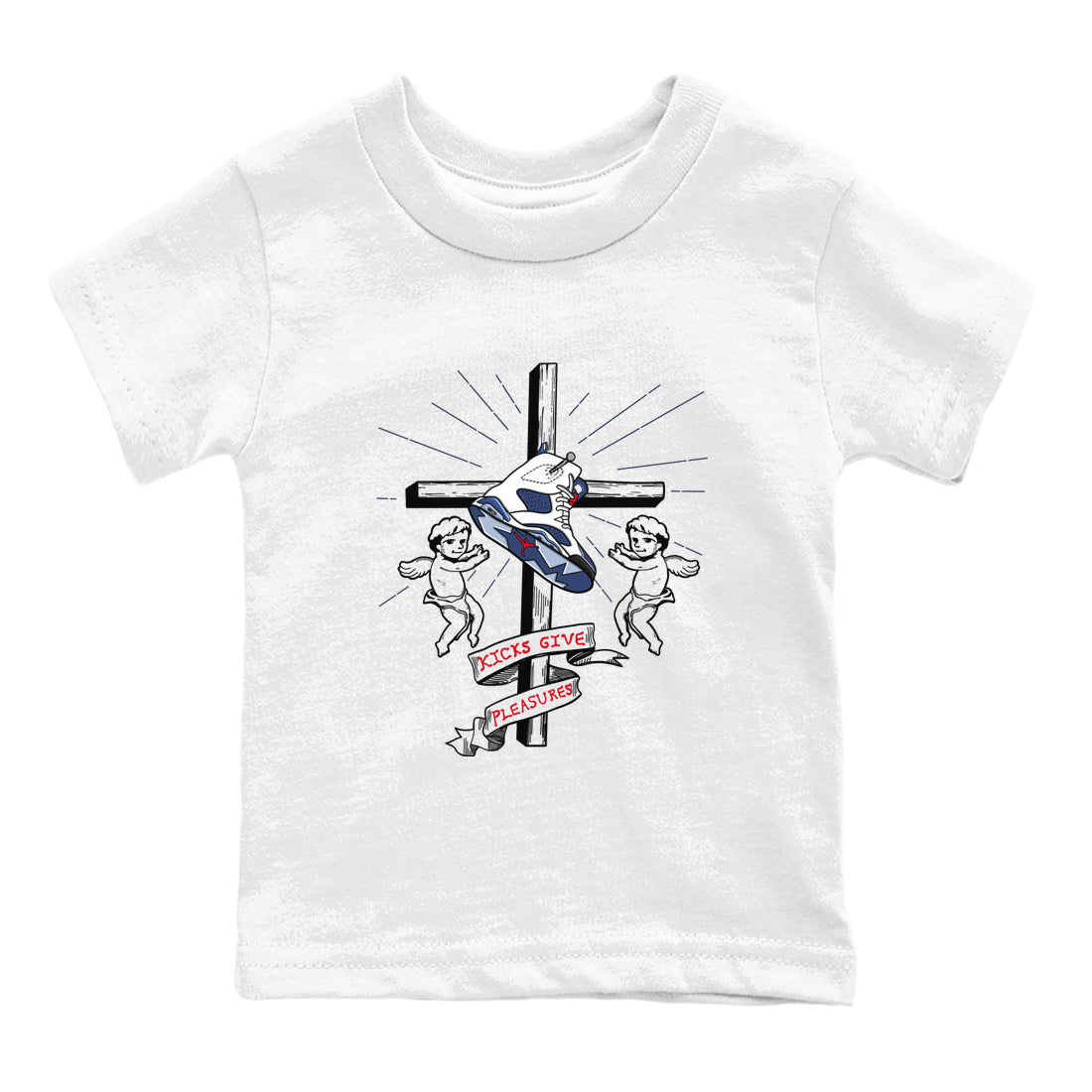 6s White And Midnight Navy shirts to match jordans Kicks Give Pleasures sneaker match tees Air Jordan 6 White And Midnight Navy SNRT Sneaker Tees streetwear brand Baby and Youth White 2 cotton tee
