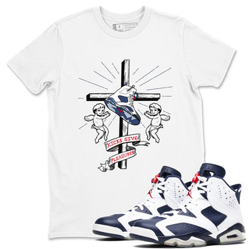 6s White And Midnight Navy shirts to match jordans Kicks Give Pleasures sneaker match tees Air Jordan 6 White And Midnight Navy SNRT Sneaker Tees streetwear brand White 1 unisex cotton tee