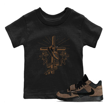 Jordan Jumpman Jack TR Travis Scott Dark Mocha shirts to match jordans Kicks Give Pleasures sneaker match tees Jordan Jumpman Jack Travis Scott Dark Mocha match shoes to clothes SNRT Sneaker Tees Youth Baby Black 1 tee
