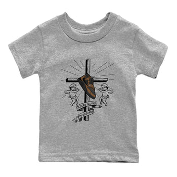 Jordan Jumpman Jack TR Travis Scott Dark Mocha shirts to match jordans Kicks Give Pleasures sneaker match tees Jordan Jumpman Jack Travis Scott Dark Mocha match shoes to clothes SNRT Sneaker Tees Youth Baby Heather Grey 2 tee