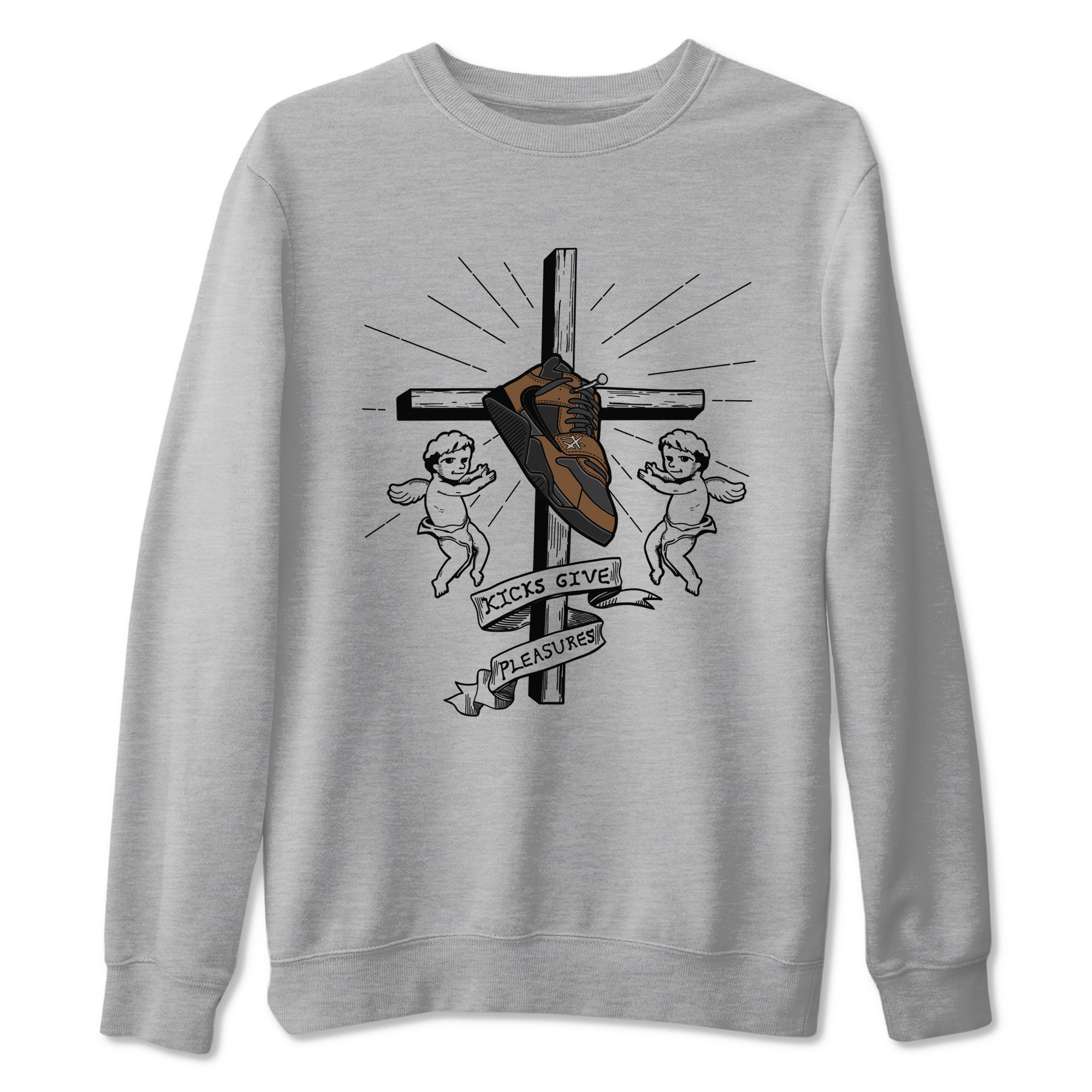 Jordan Jumpman Jack TR Travis Scott Dark Mocha shirts to match jordans Kicks Give Pleasures sneaker match tees Jordan Jumpman Jack Travis Scott Dark Mocha match shoes to clothes SNRT Sneaker Tees unisex cotton Heather Grey 2 shirts