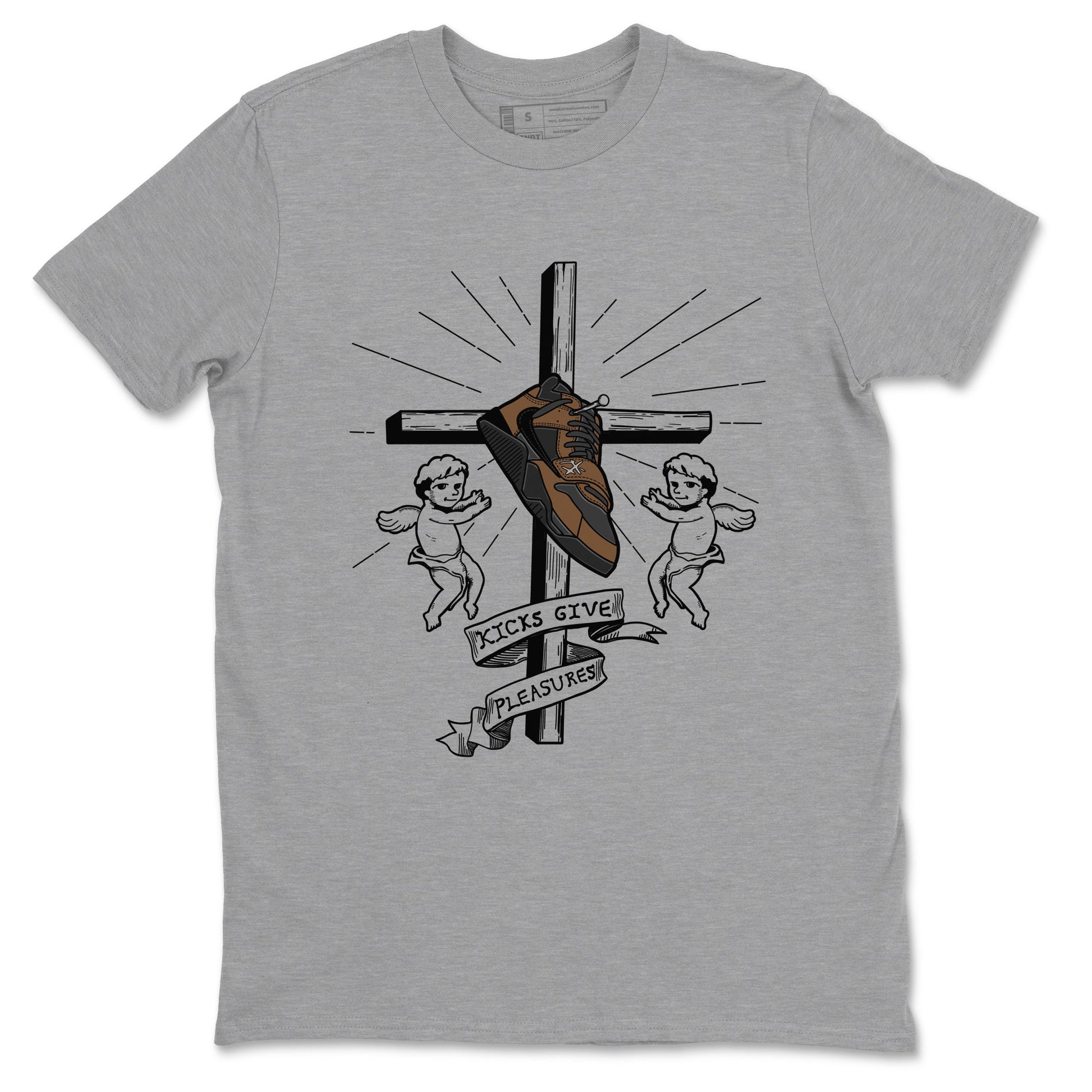 Jordan Jumpman Jack TR Travis Scott Dark Mocha shirts to match jordans Kicks Give Pleasures sneaker match tees Jordan Jumpman Jack Travis Scott Dark Mocha match shoes to clothes SNRT Sneaker Tees unisex cotton Heather Grey 2 shirts