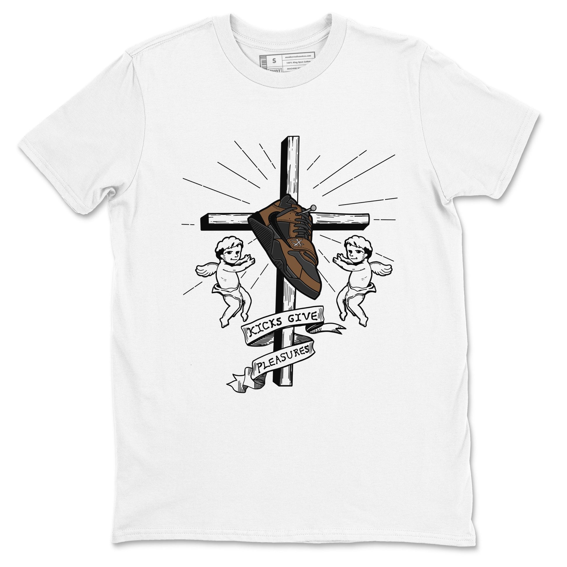 Jordan Jumpman Jack TR Travis Scott Dark Mocha shirts to match jordans Kicks Give Pleasures sneaker match tees Jordan Jumpman Jack Travis Scott Dark Mocha match shoes to clothes SNRT Sneaker Tees unisex cotton White 2 shirts