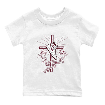 AJ1 High '85 Metallic Burgundy shirts to match jordans Kicks Give You Pleasures sneaker match tees 1s High '85 Metallic Burgundy SNRT Sneaker Tees streetwear brand Baby and Youth White 2 cotton tee