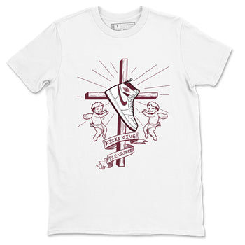 AJ1 High '85 Metallic Burgundy shirts to match jordans Kicks Give You Pleasures sneaker match tees 1s High '85 Metallic Burgundy SNRT Sneaker Tees streetwear brand White 2 unisex cotton tee