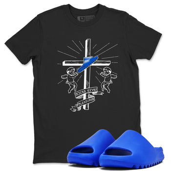 Yeezy Slide Azure shirts to match jordans Kicks Give You Pleasures sneaker match tees Yeezy Slide Azure SNRT Sneaker Tees streetwear brand Black 1 unisex cotton tee
