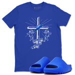 Yeezy Slide Azure shirts to match jordans Kicks Give You Pleasures sneaker match tees Yeezy Slide Azure SNRT Sneaker Tees streetwear brand Royal Blue 1 unisex cotton tee