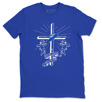 Yeezy Slide Azure shirts to match jordans Kicks Give You Pleasures sneaker match tees Yeezy Slide Azure SNRT Sneaker Tees streetwear brand Royal Blue 2 unisex cotton tee