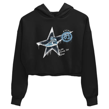 1s Denim shirts to match jordans Kicks Make You Glow sneaker match tees Air Jordan 1 Denim SNRT Sneaker Tees streetwear brand Black 2 crop tee