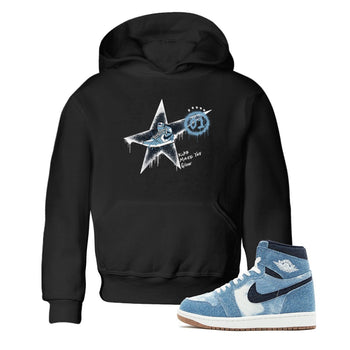 1s Denim shirts to match jordans Kicks Make You Glow sneaker match tees Air Jordan 1 Denim SNRT Sneaker Tees streetwear brand Baby and Youth Black 1 cotton tee