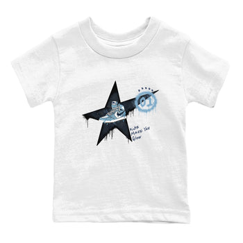 1s Denim shirts to match jordans Kicks Make You Glow sneaker match tees Air Jordan 1 Denim SNRT Sneaker Tees streetwear brand Baby and Youth White 2 cotton tee