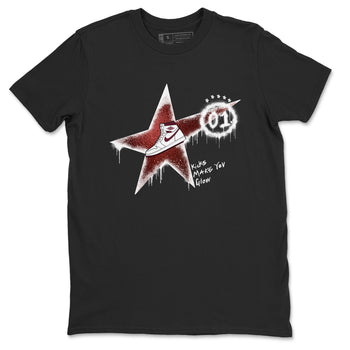 AJ1 High '85 Metallic Burgundy shirts to match jordans Kicks Make You Glow sneaker match tees 1s High '85 Metallic Burgundy SNRT Sneaker Tees streetwear brand Black 2 unisex cotton tee