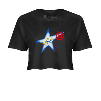 AJ1 Travis Scott Canary shirt to match jordans Kicks Make You Glow sneaker tees Air Jordan 1 Travis Scott Canary SNRT Sneaker Release Tees Black 2 crop length shirt