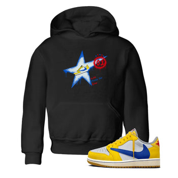 AJ1 Travis Scott Canary shirt to match jordans Kicks Make You Glow sneaker tees Air Jordan 1 Travis Scott Canary SNRT sneaker release tees baby toddler Black 1 cotton Shirt