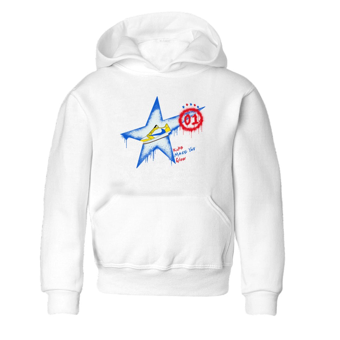 AJ1 Travis Scott Canary shirt to match jordans Kicks Make You Glow sneaker tees Air Jordan 1 Travis Scott Canary SNRT sneaker release tees baby toddler White 2 cotton Shirt