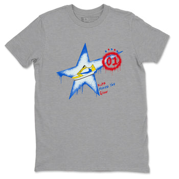 AJ1 Travis Scott Canary shirt to match jordans Kicks Make You Glow sneaker tees Air Jordan 1 Travis Scott Canary SNRT Sneaker Release Tees unisex cotton Heather Grey 2 crew neck shirt